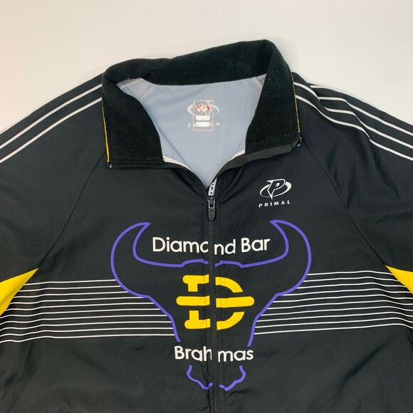 Diamond Bar Brahmas Mountain Bike Team Jacket Mens M Medium Black Zip Up Primal - Picture 4 of 14